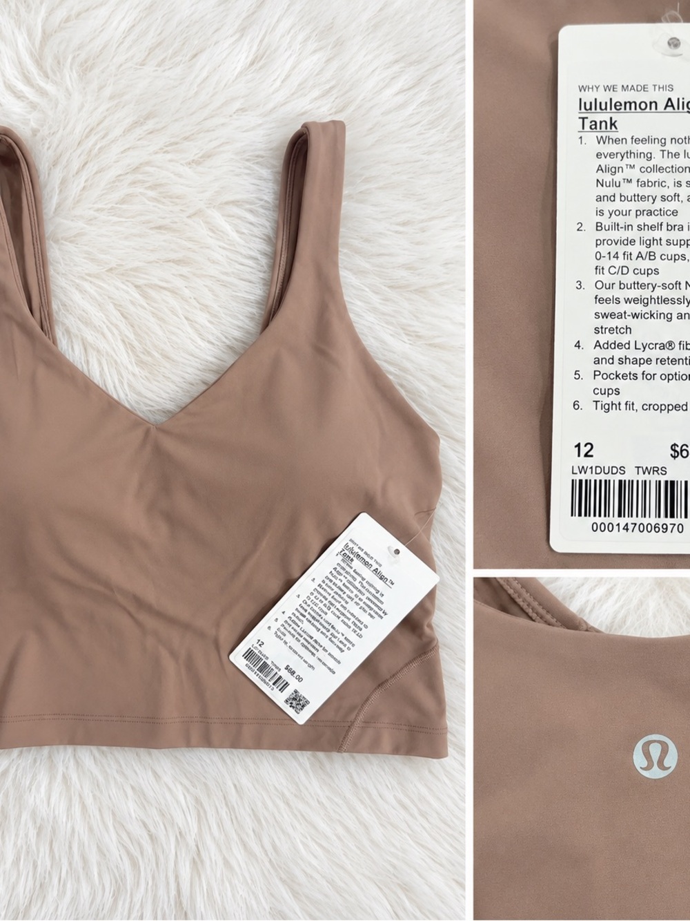lululemon athletica Align Tank Bra - Taupe Brown